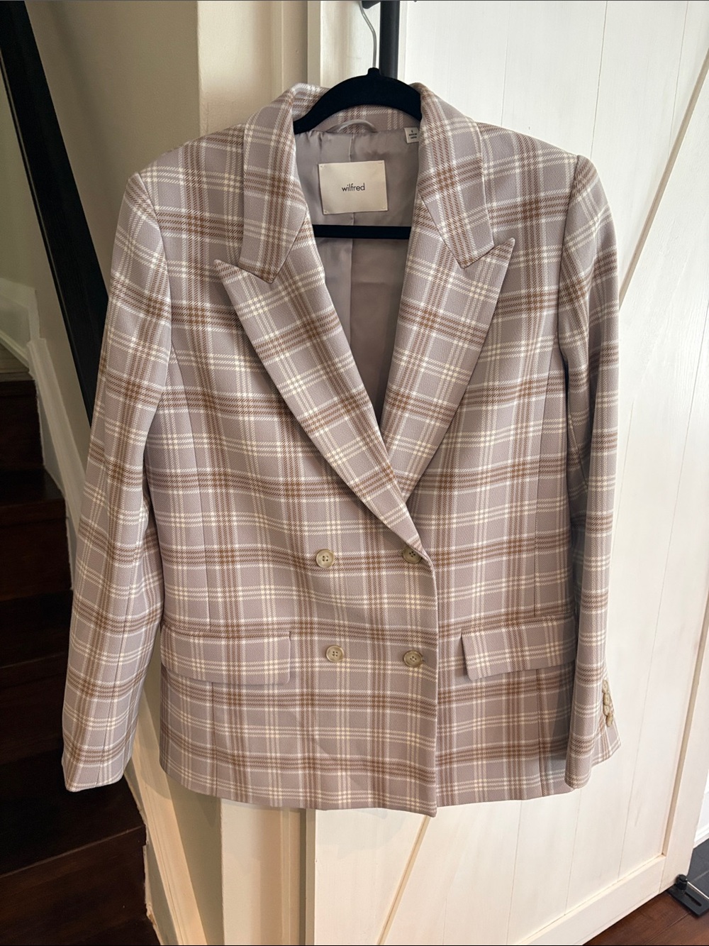 Aritzia Wilfred Plaid Blazer